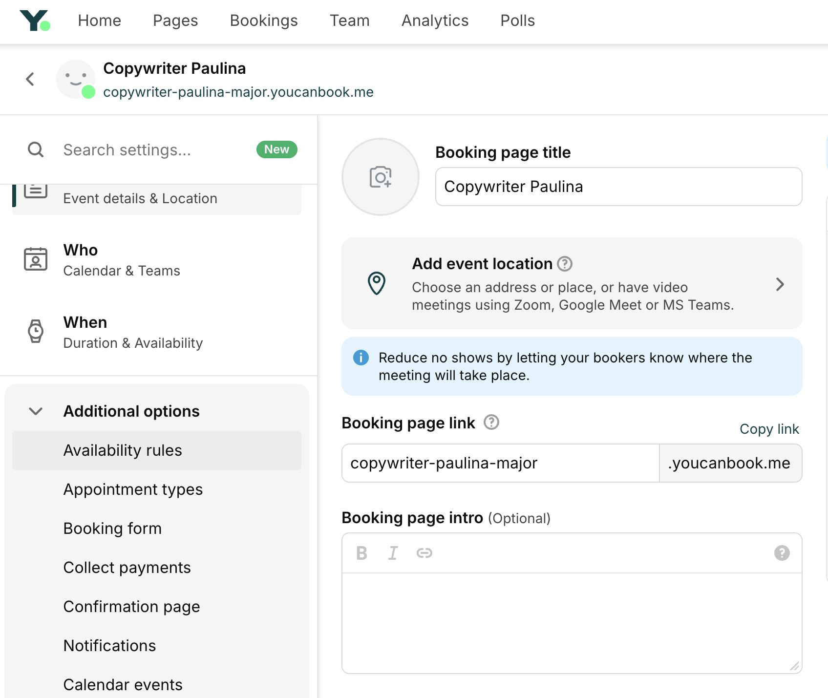 How to set up buffer time in YCBM - step 2