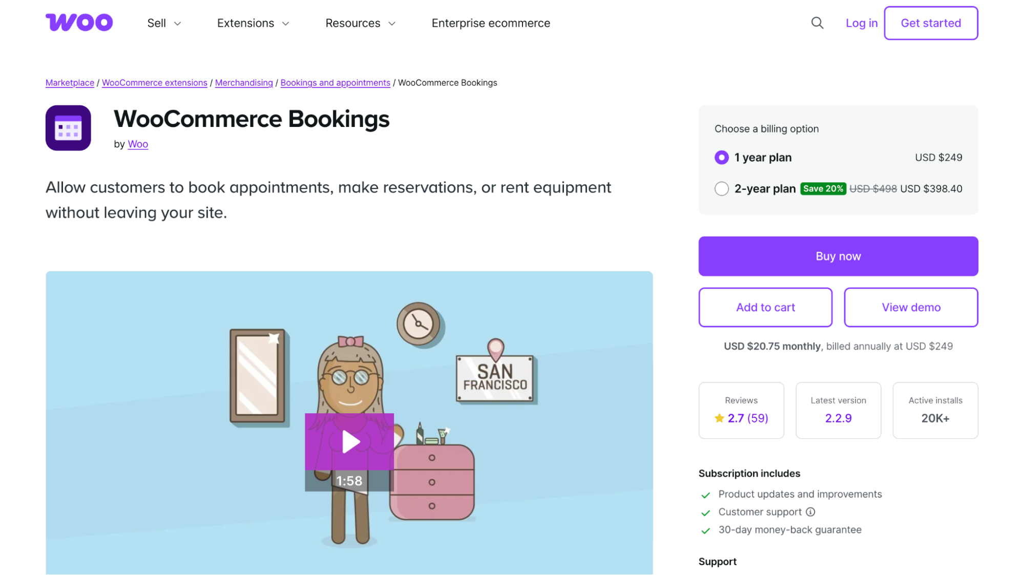 woocommerce bookings