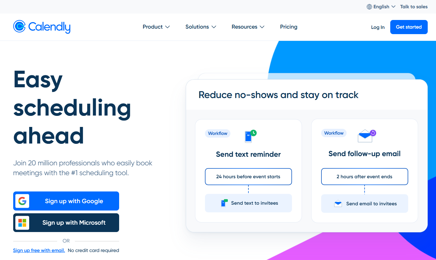 calendly home page