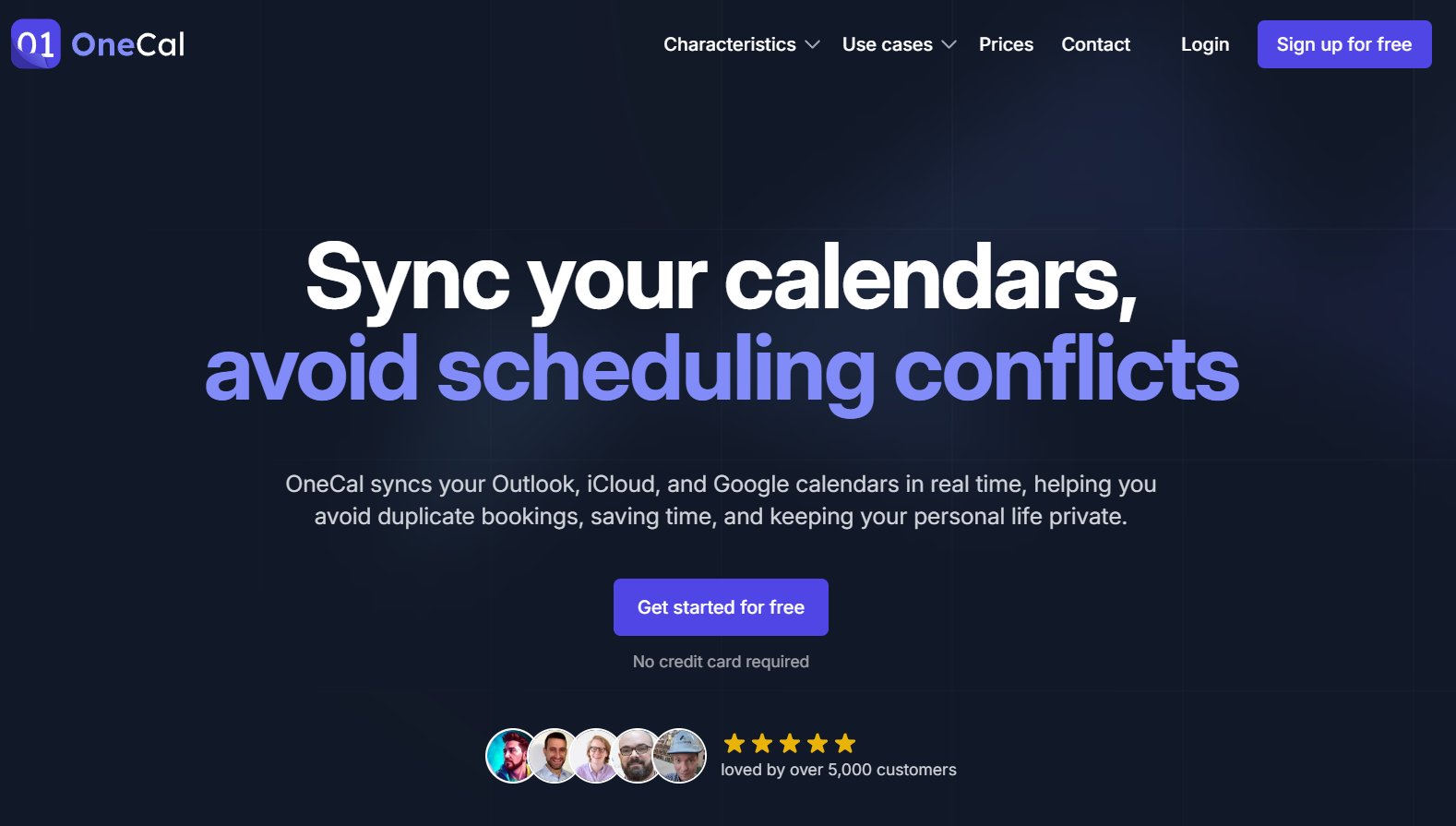 onecal home page
