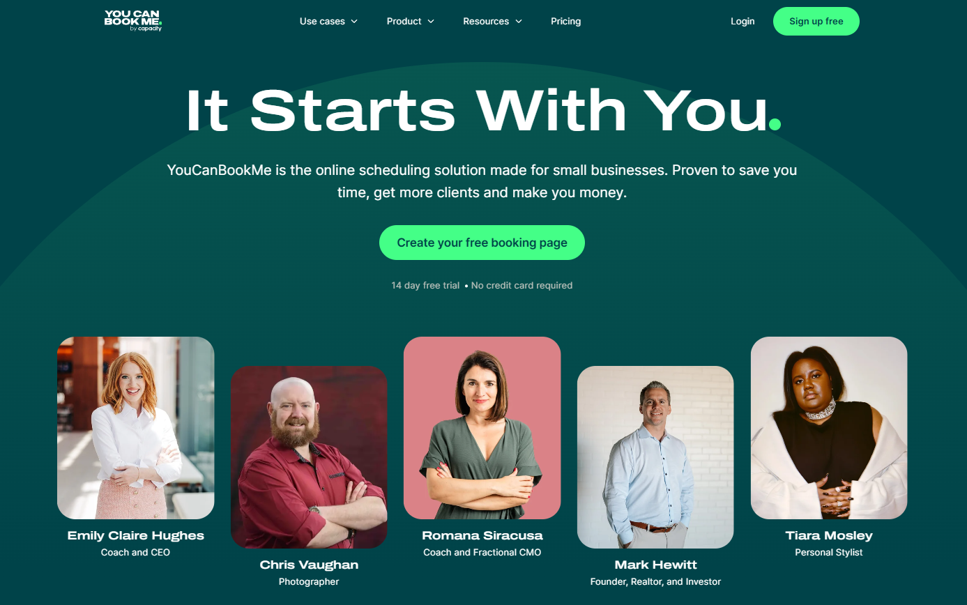 youcanbookme home page