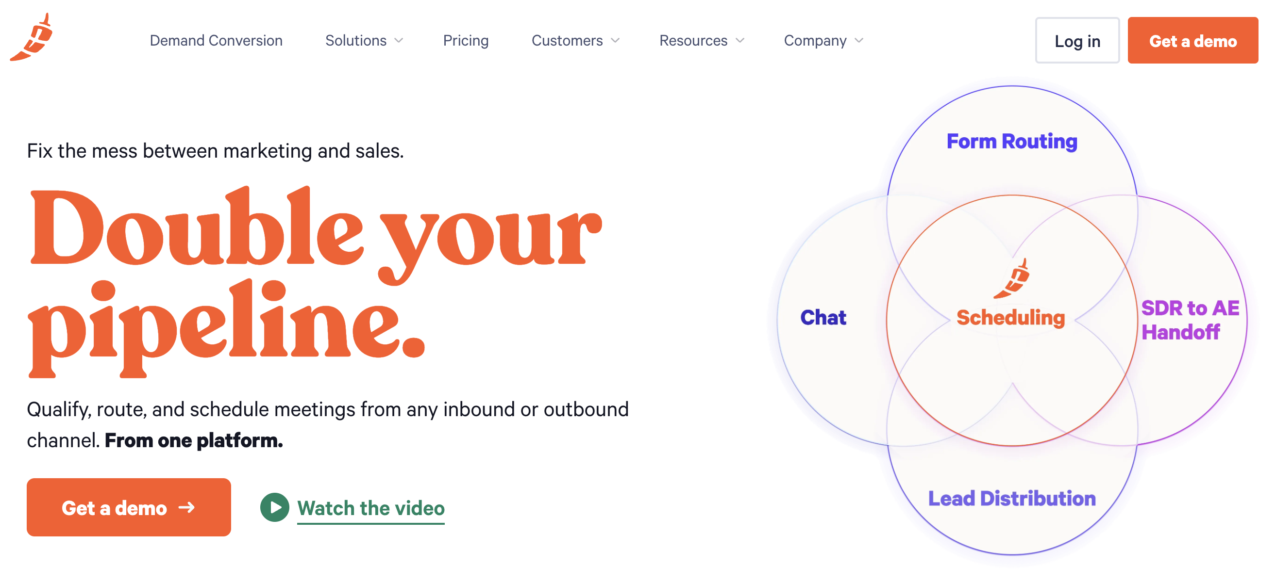 Chili piper homepage