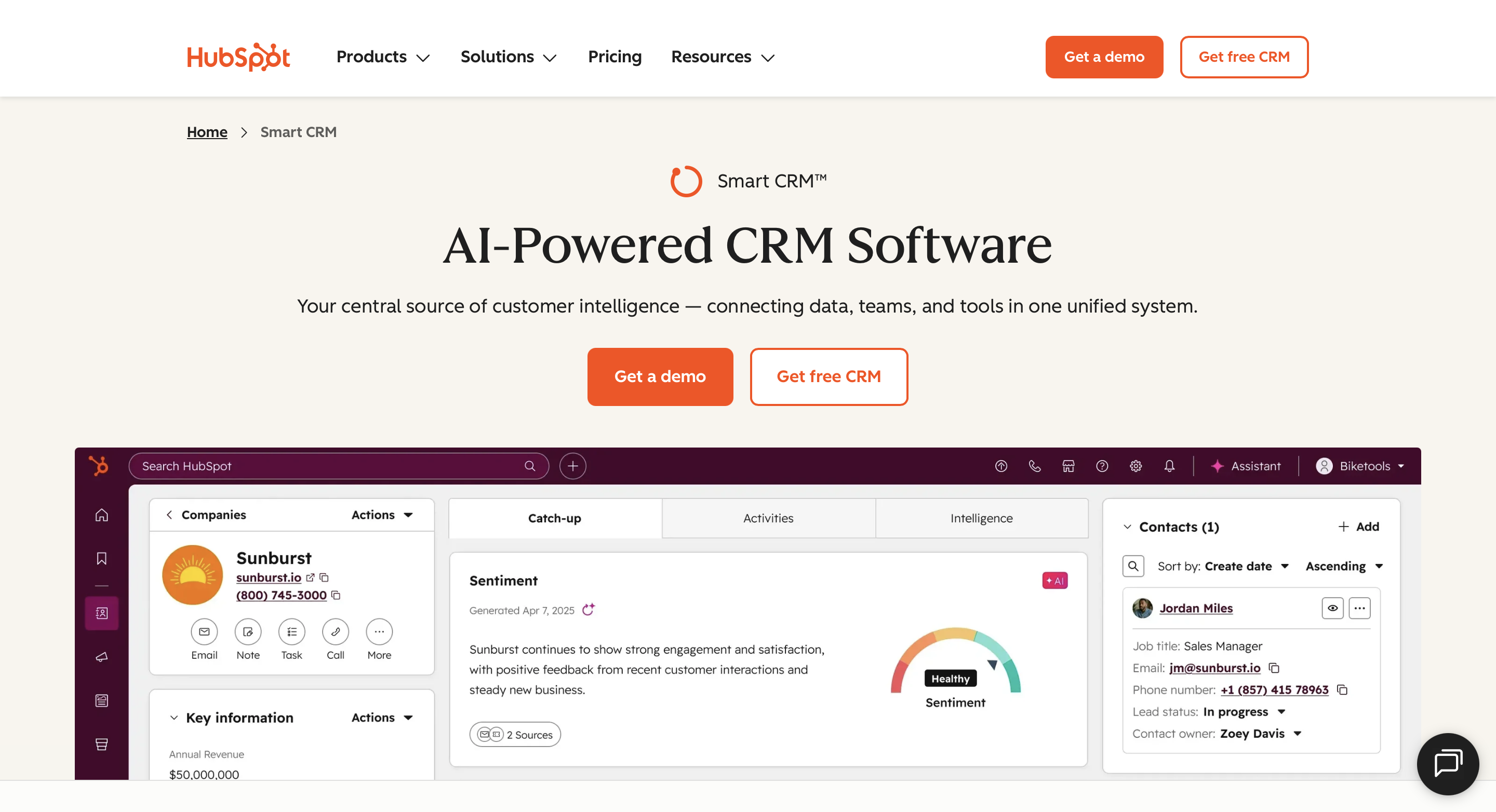 hubspot account management software