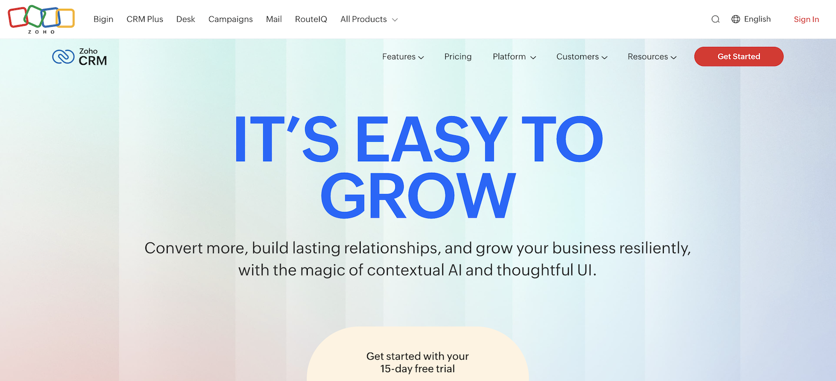 zoho crm best account management software