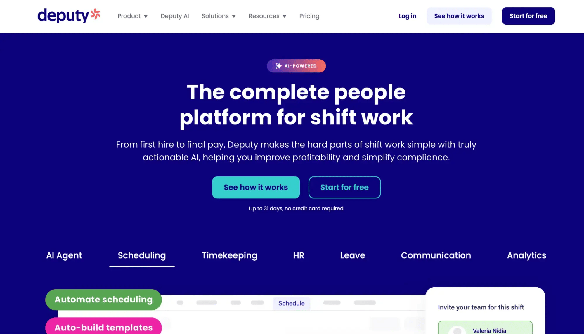 deputy best team scheduling app for staff and shift scheduling