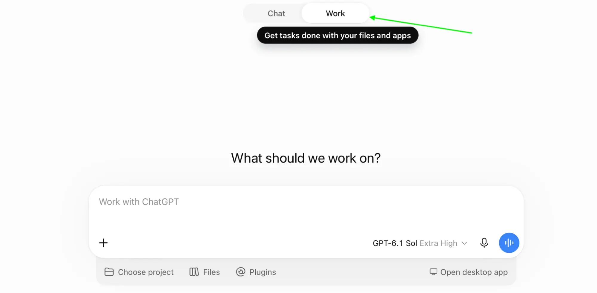 chatgpt work mode