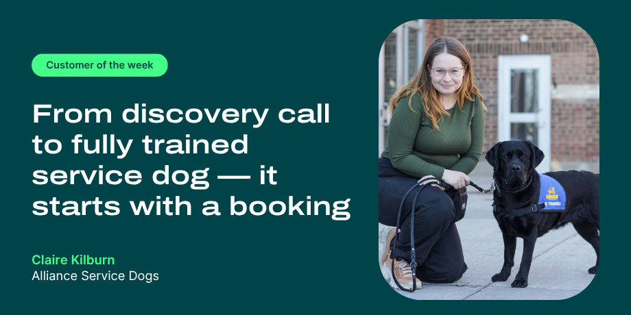 Why Claire Kilburn chose YouCanBookMe for her service dog training business