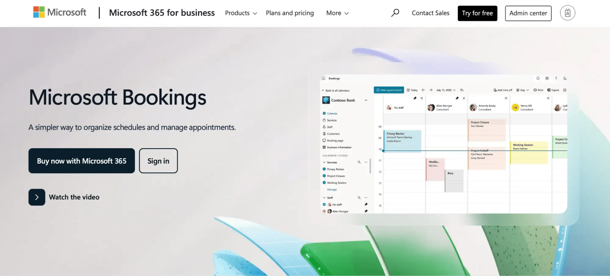 microsoft bookings homepage