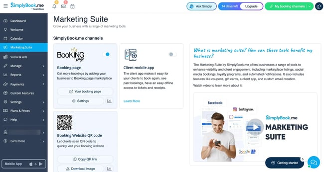 simplybookme marketing suite
