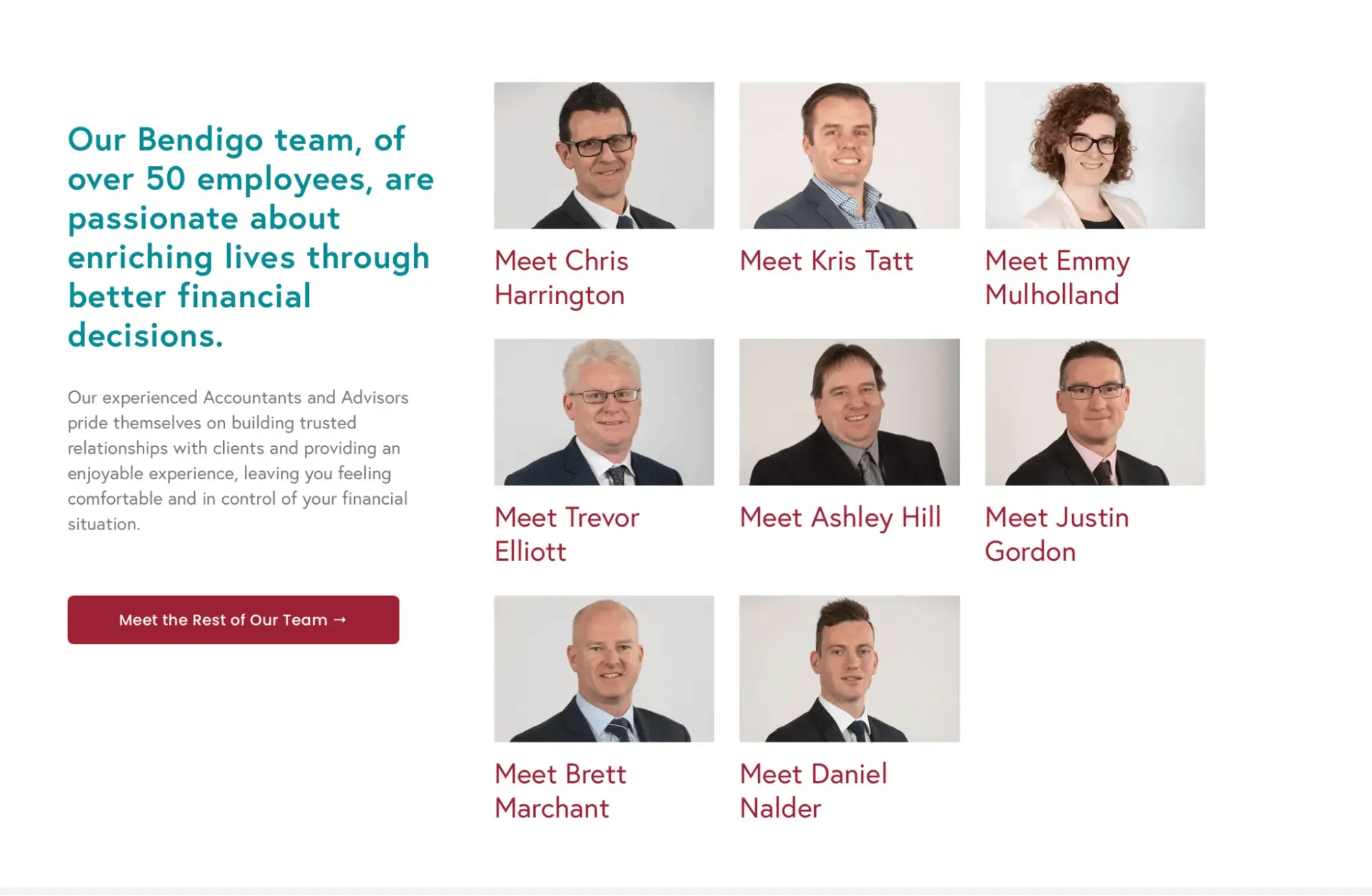 team scheduling staff page