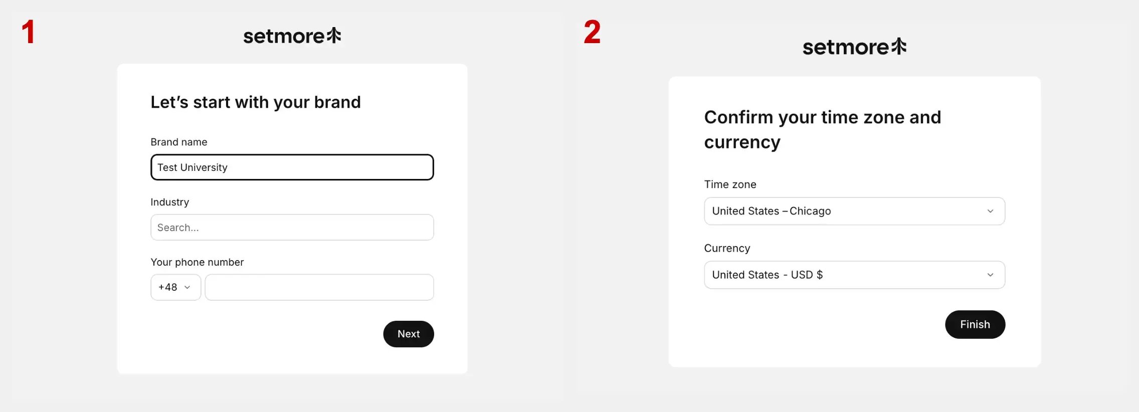 Setmore scheduling tool setup