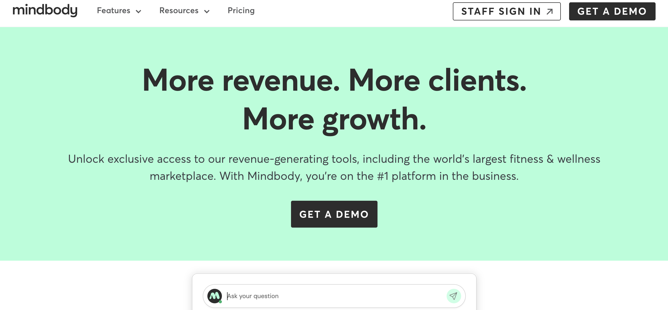 Mindbody booking app