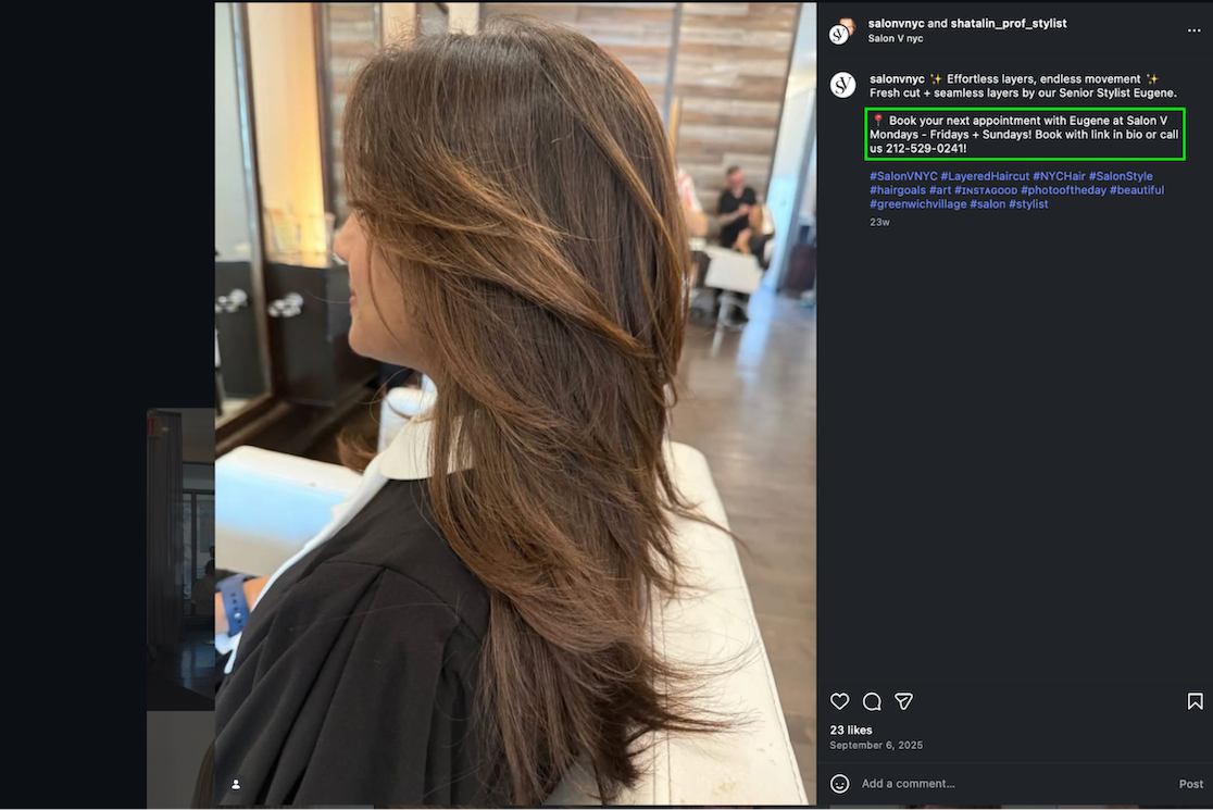 in-post link promotion on instagram