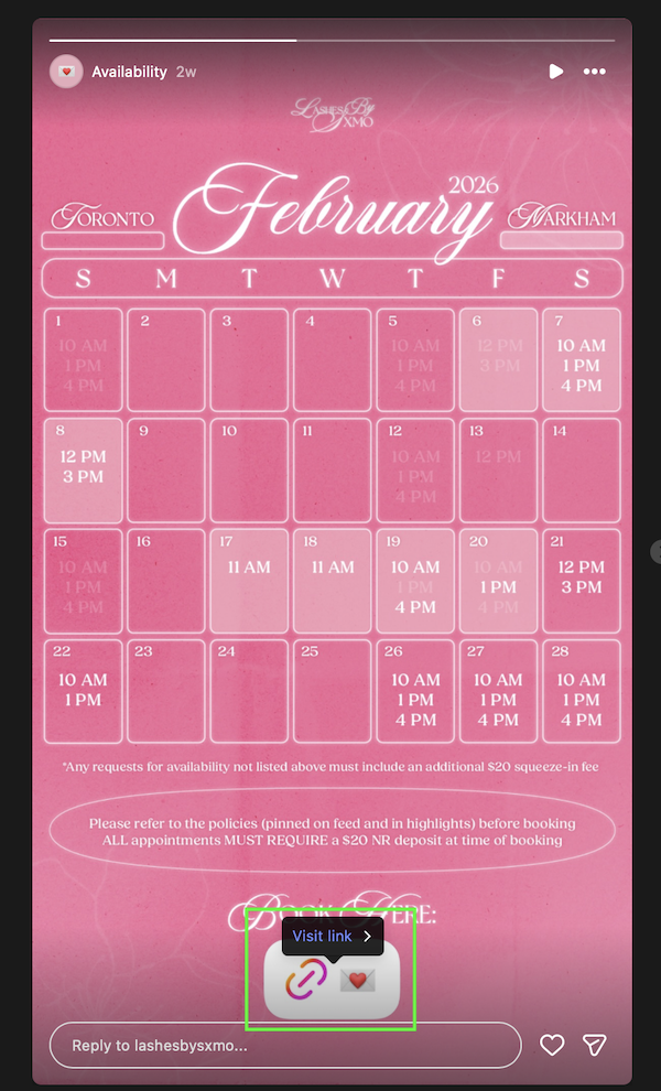 instagram story link sticker