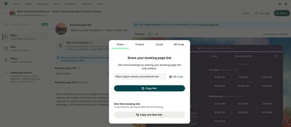 sharing options