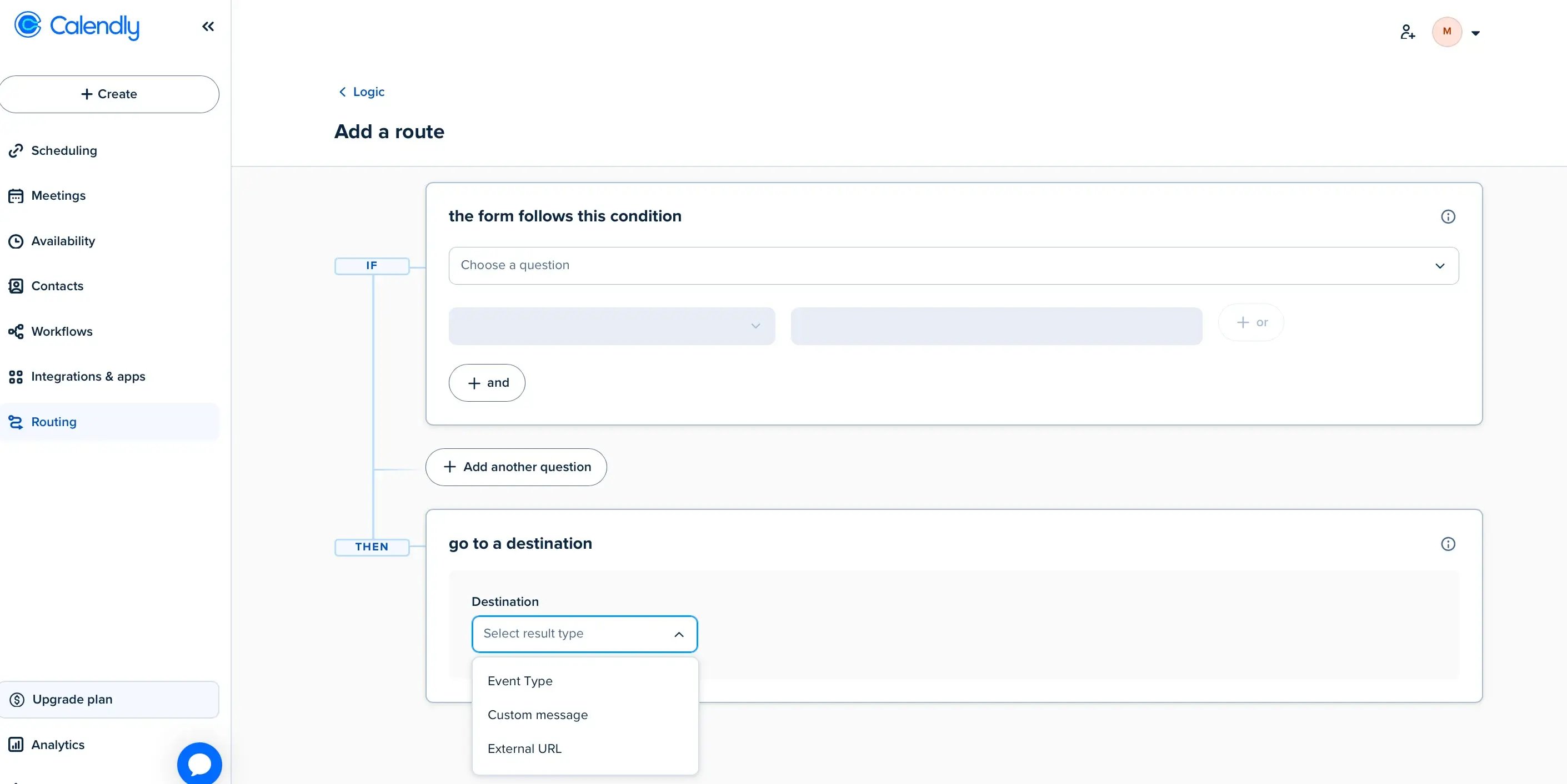calendly routing logic