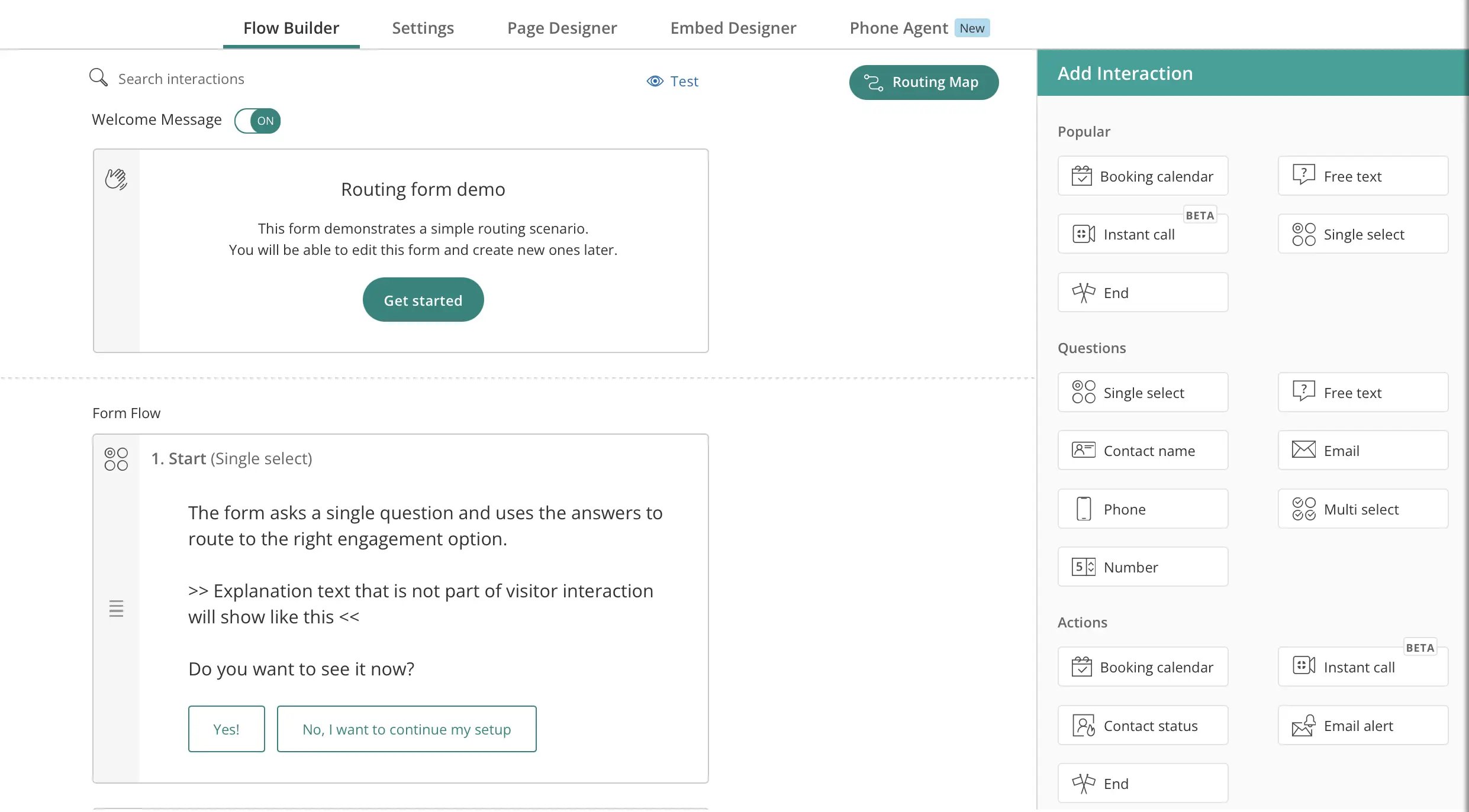 oncehub lead routing builder