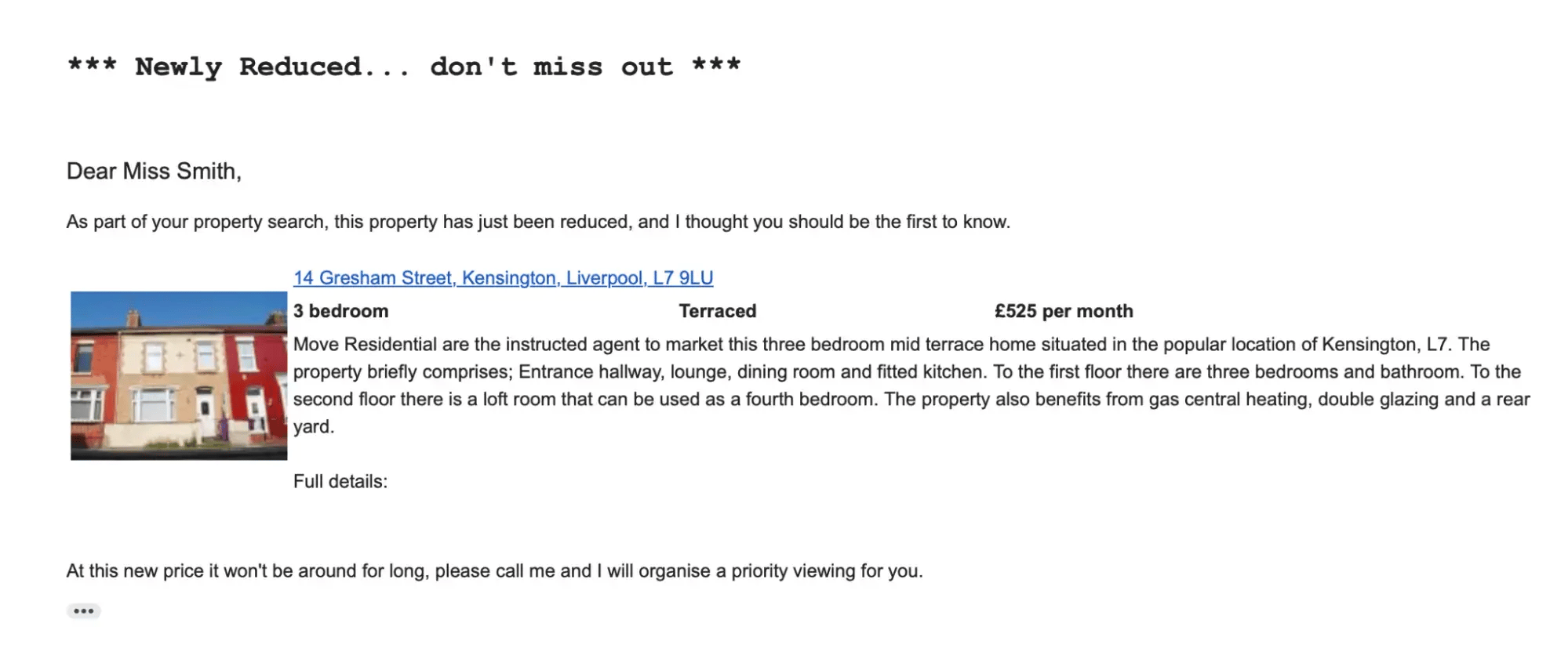 real estate email