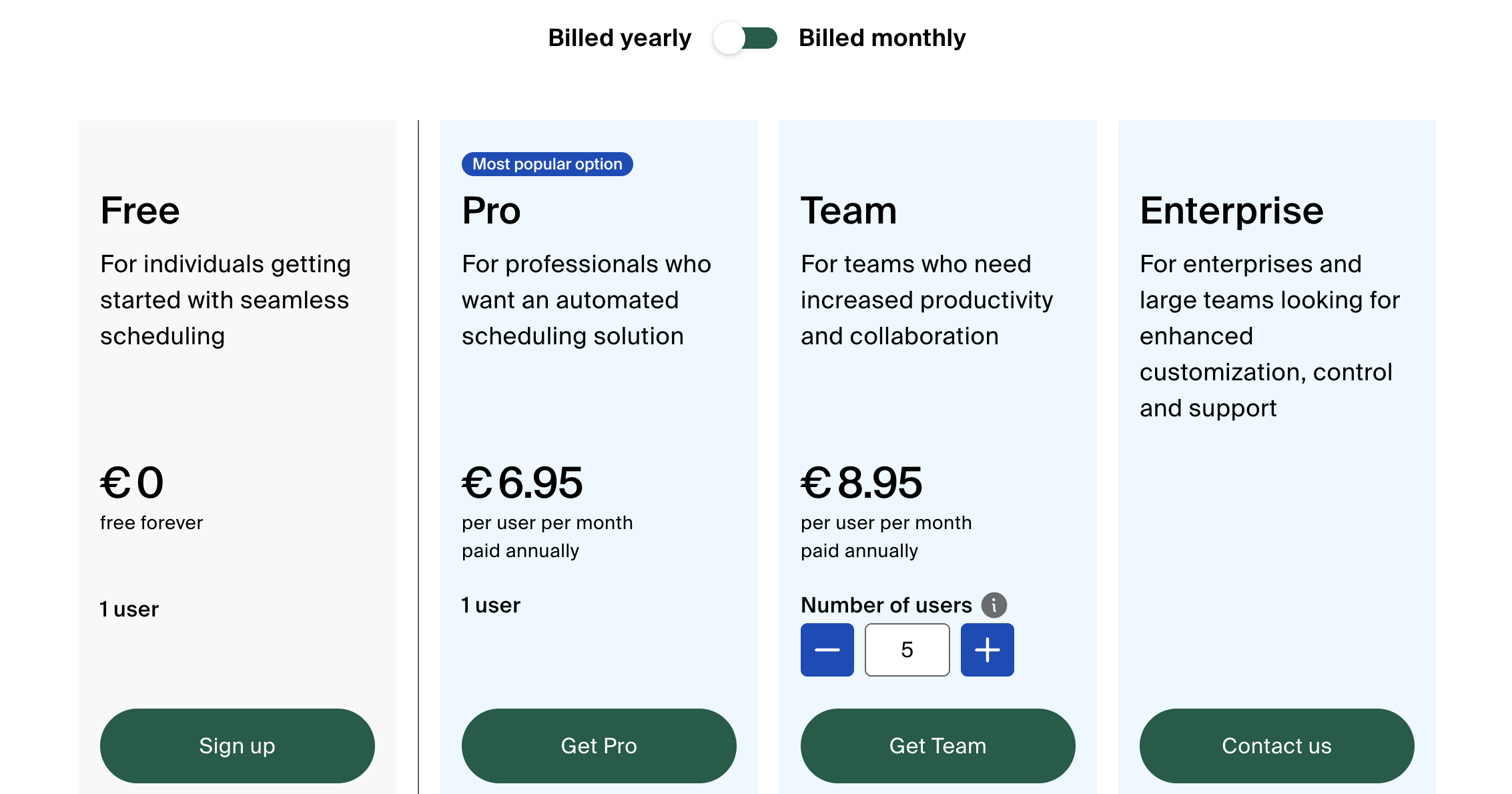 Doodle scheduling app annual pricing 2026