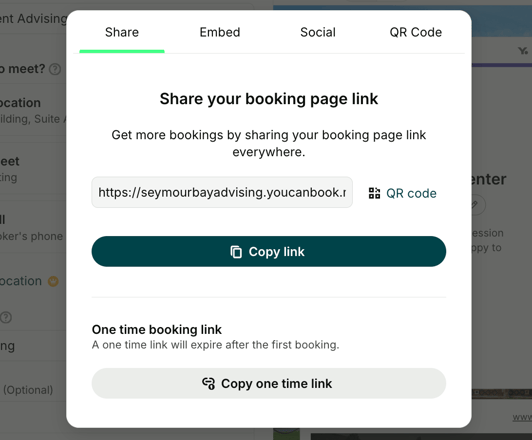 How to share your advising booking page in YouCanBookMe