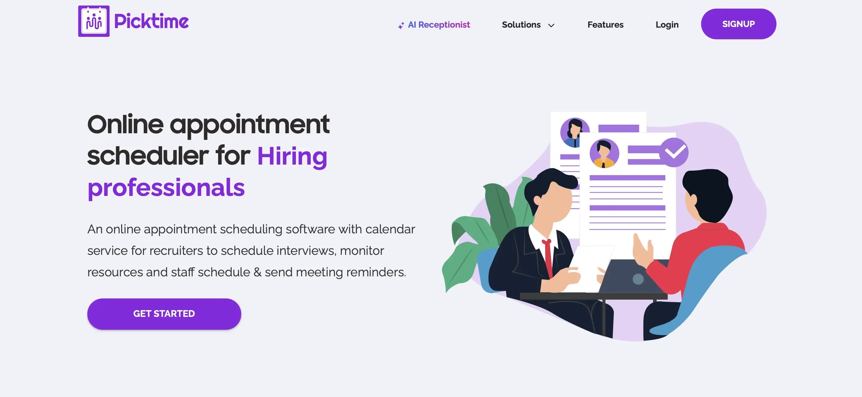 Picktime free interview scheduler
