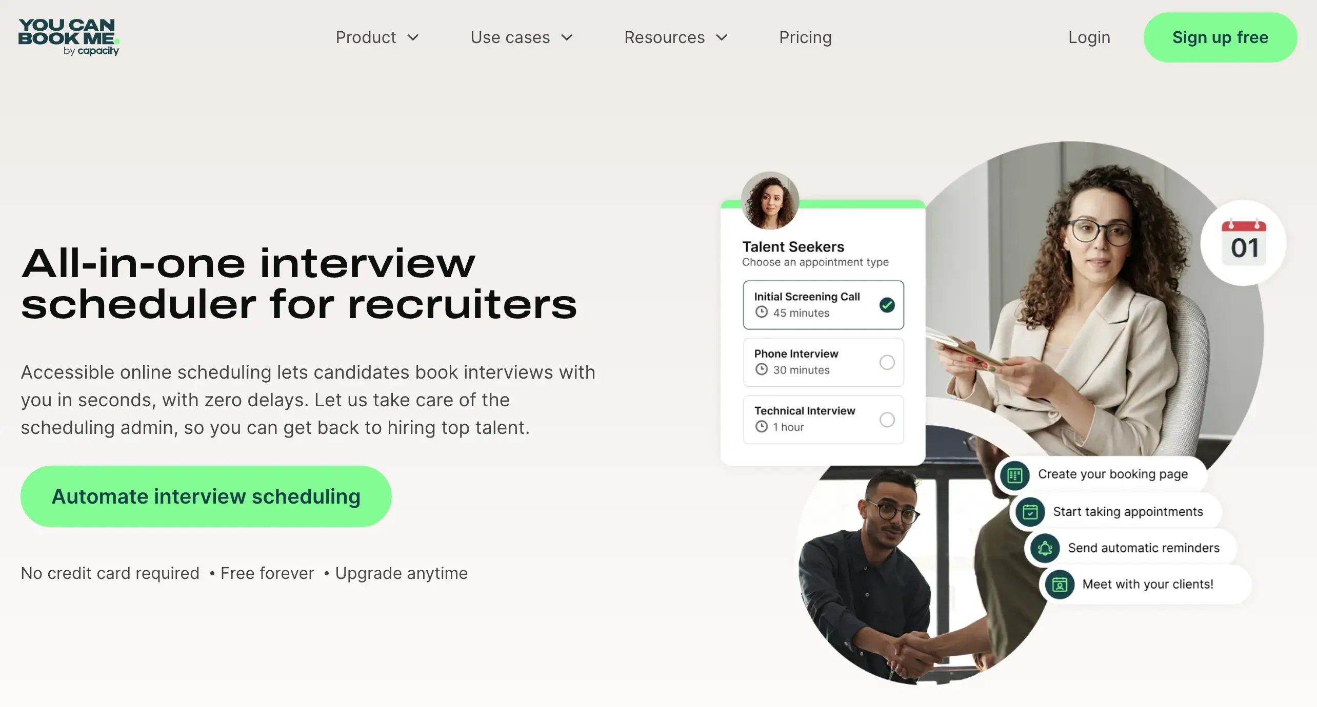 YouCanBookMe free interview scheduler