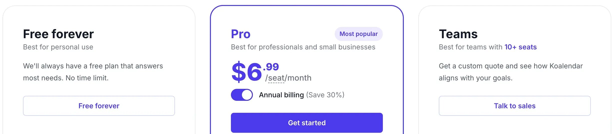 koalendars pricing
