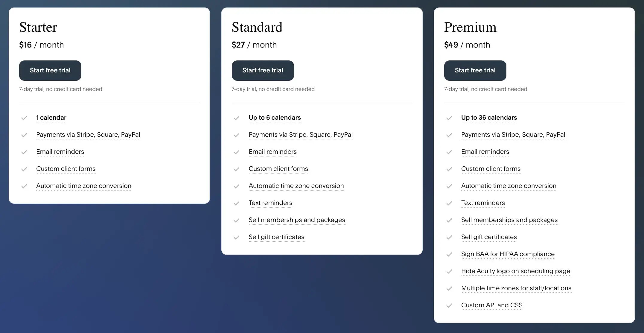 acuity pricing