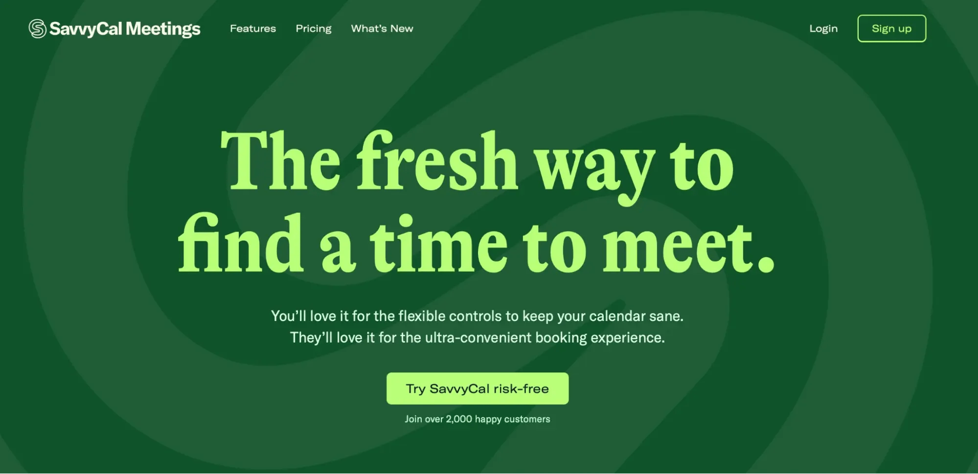 savvycal home page