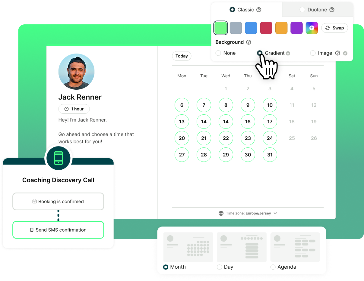 Customizable booking pages for small businesses