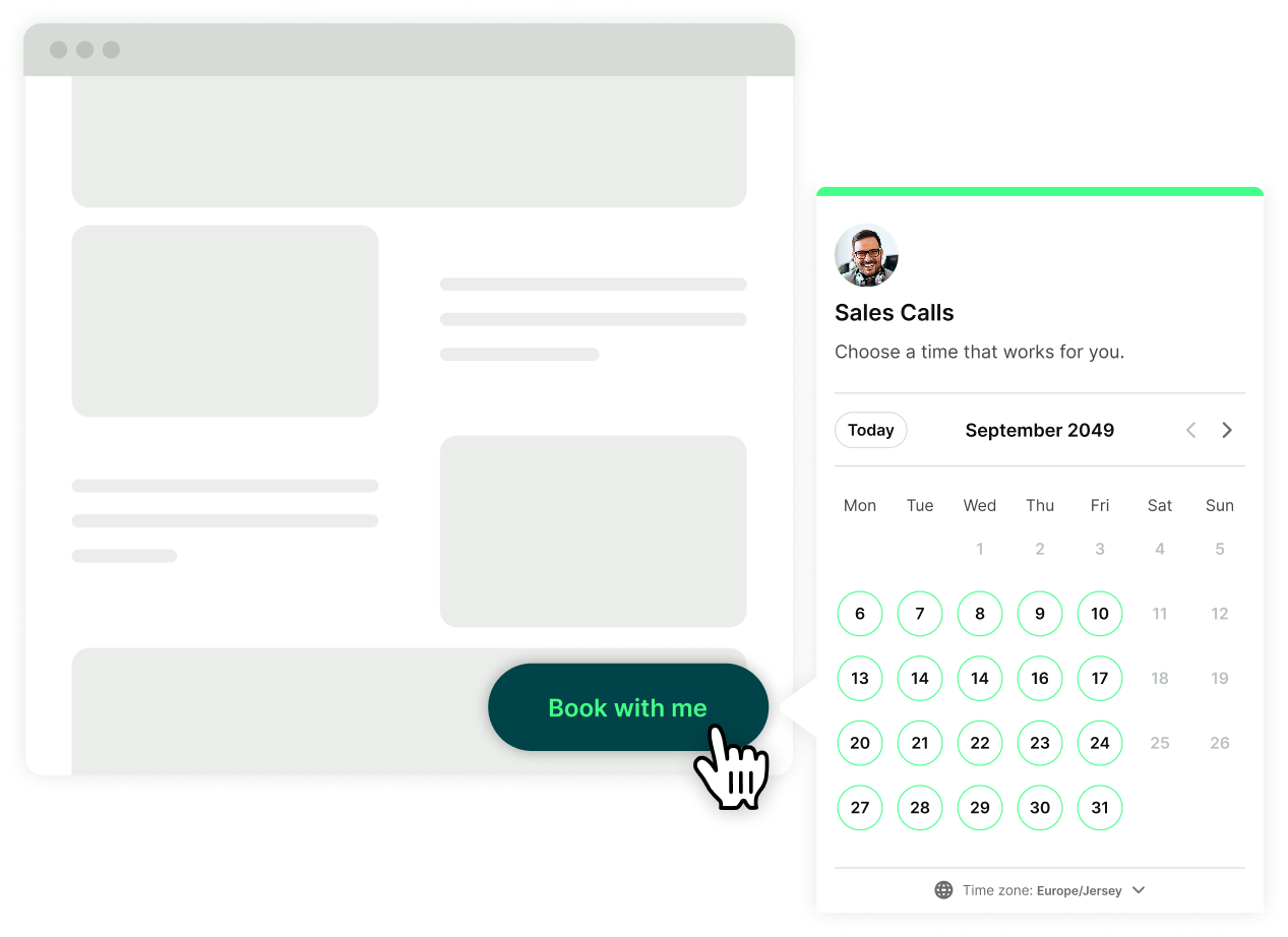 Add a floating booking page CTA on your website