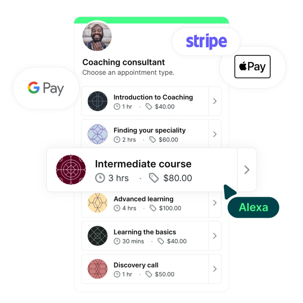 taking payments for bookings