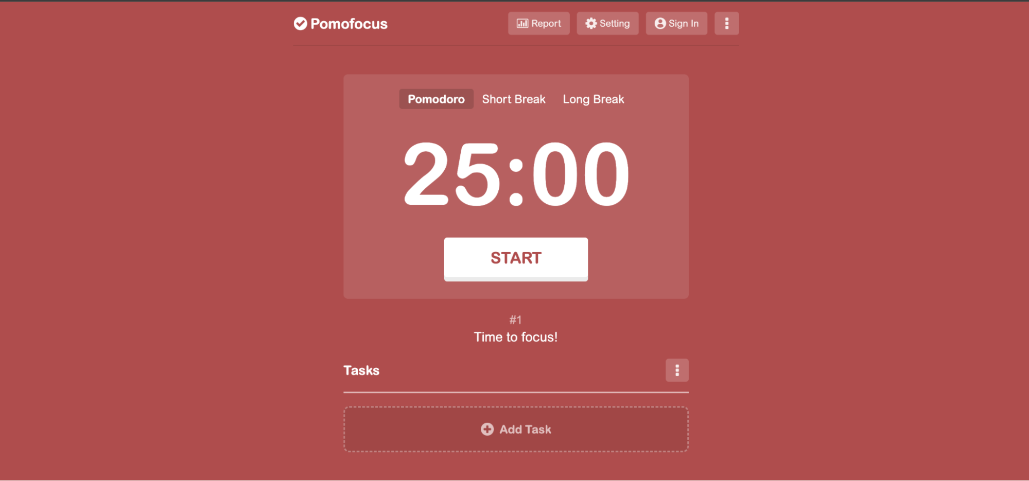 pomofocus time management tool