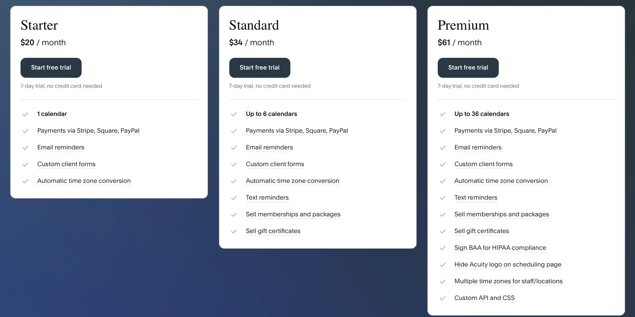 acuity pricing