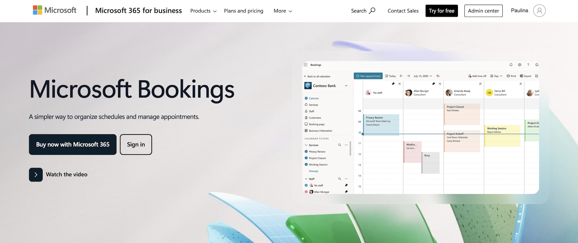 microsoft bookings