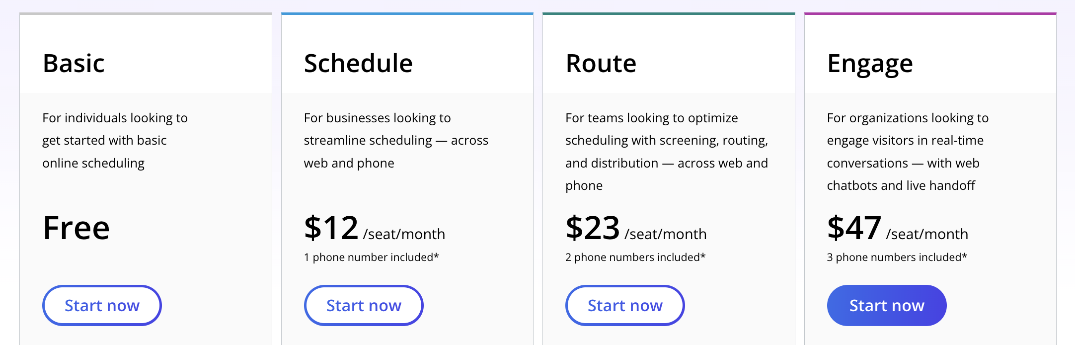 oncehub monthly pricing
