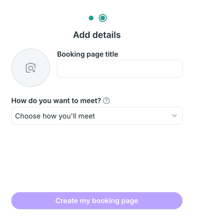 Add your booking page details-1