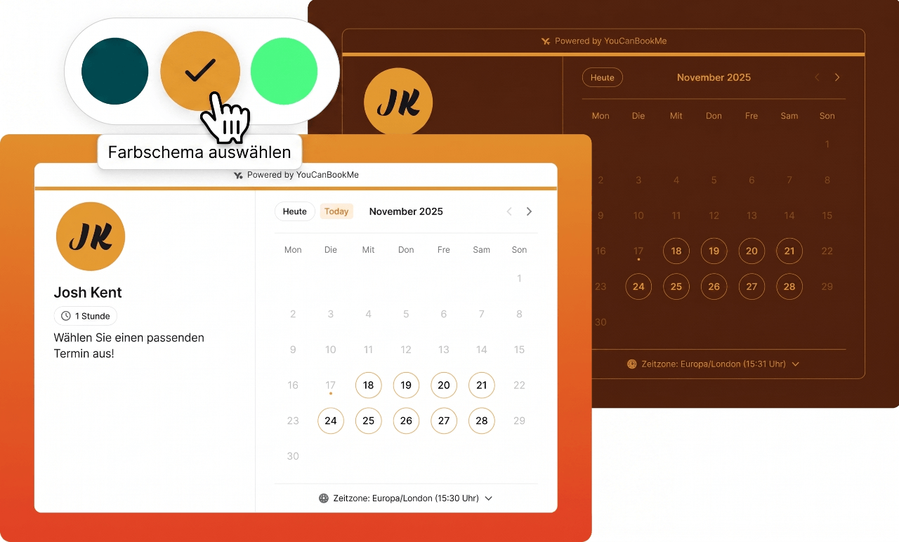 German - customizable booking page