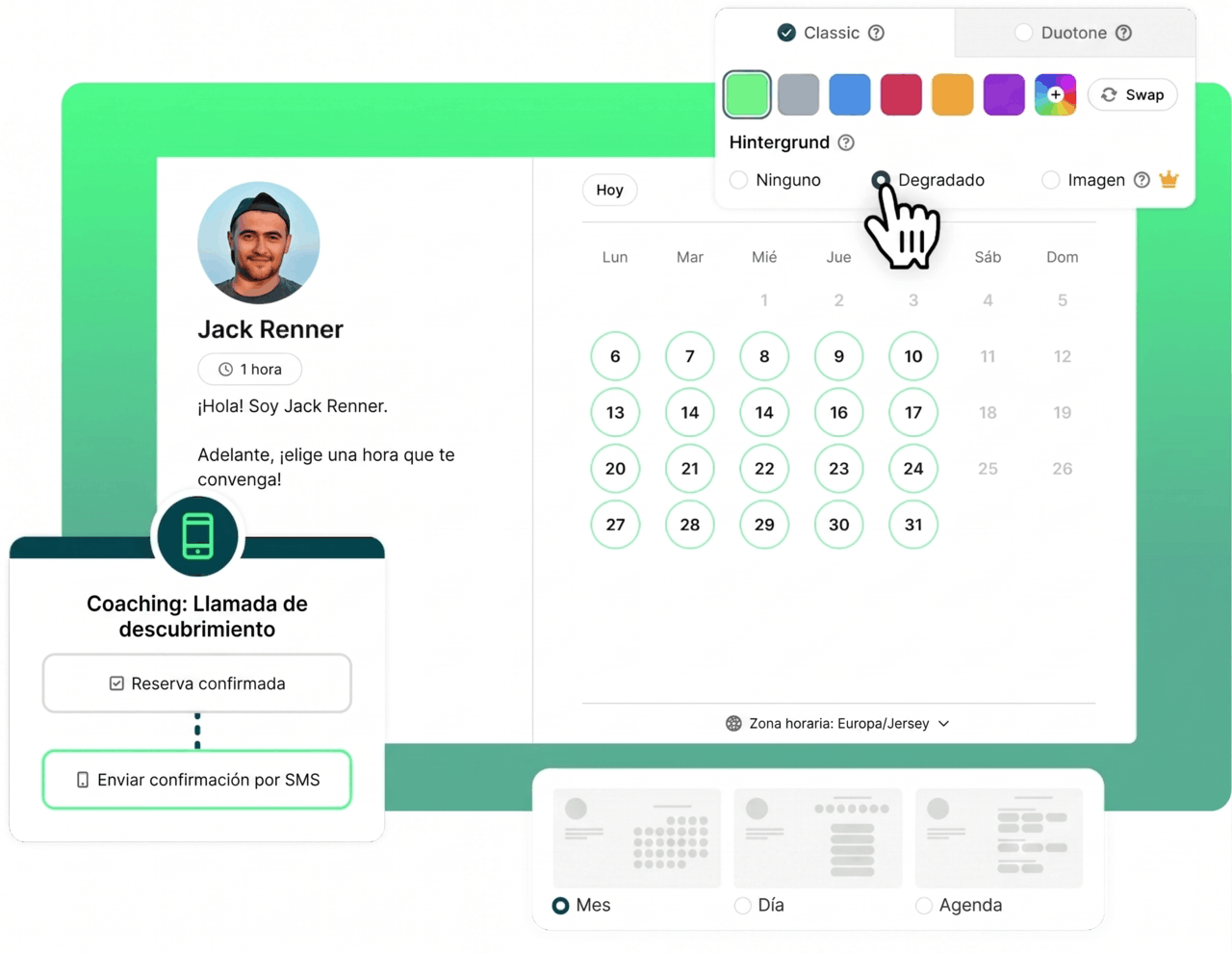 Personaliza tu página de programación