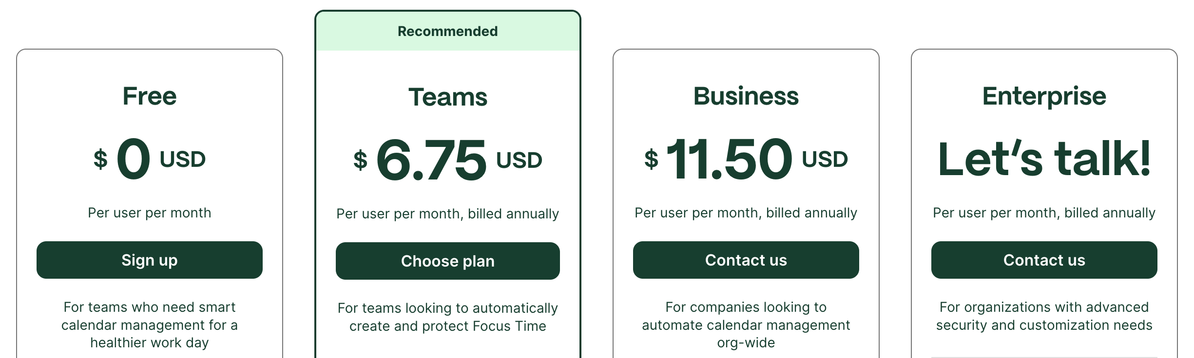 Clockwise pricing and plans