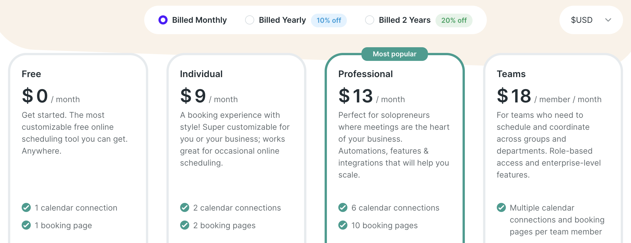 YouCanBookMe pricing and plans