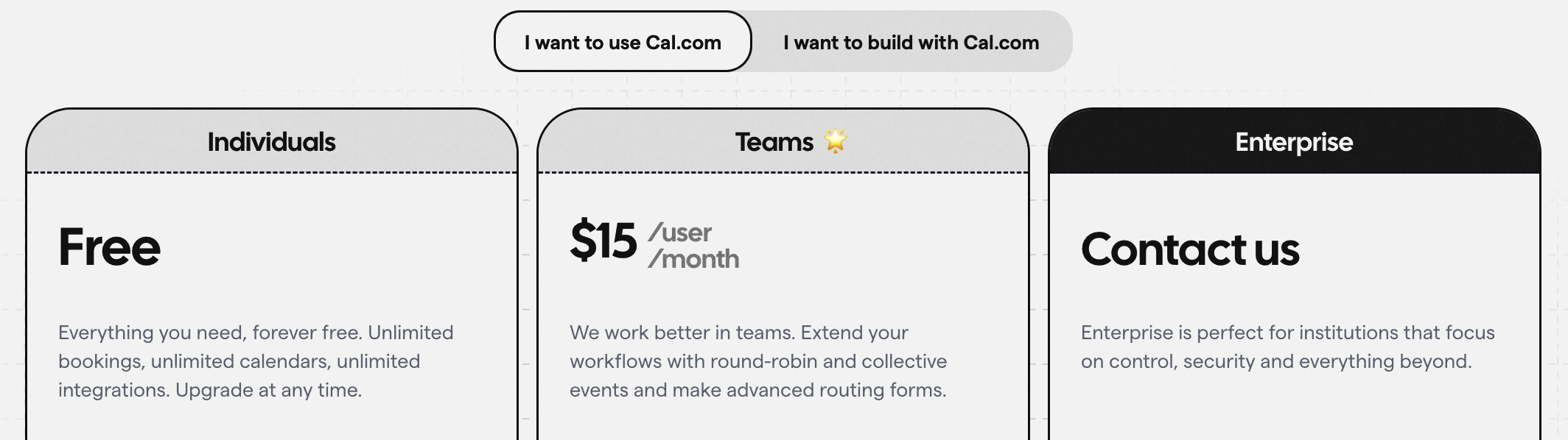 Cal.com meeting scheduler pricing