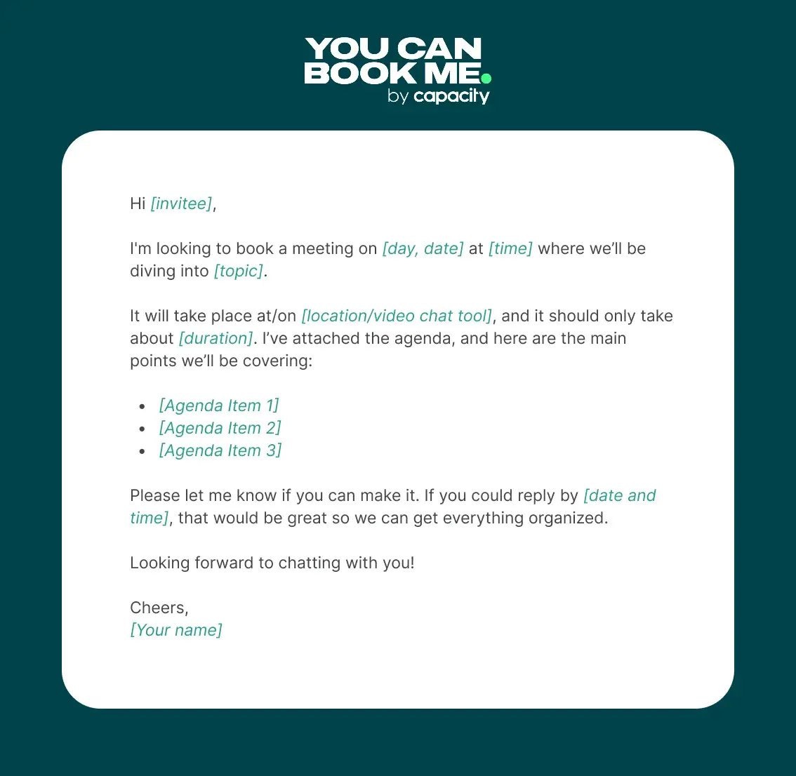 Email template for how to find a time to meet for internal meetings