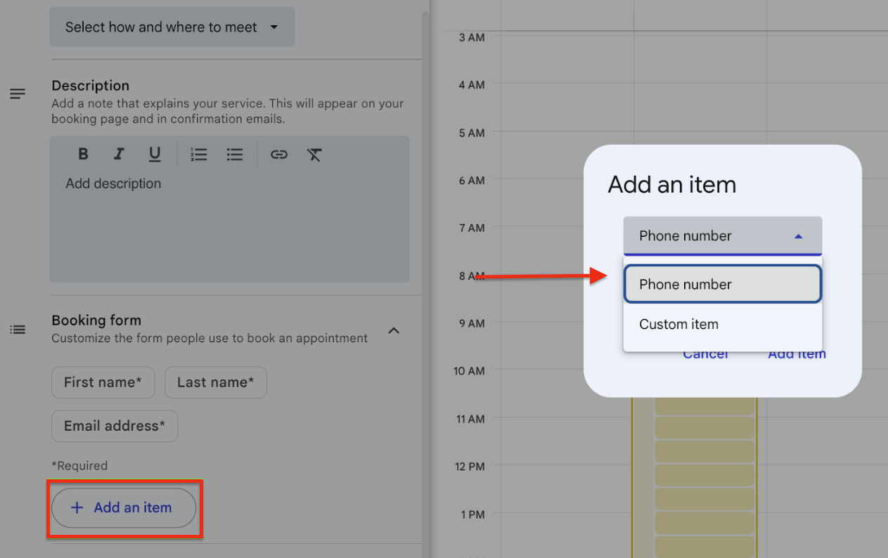 Google appointment scheduler booking form settings.png