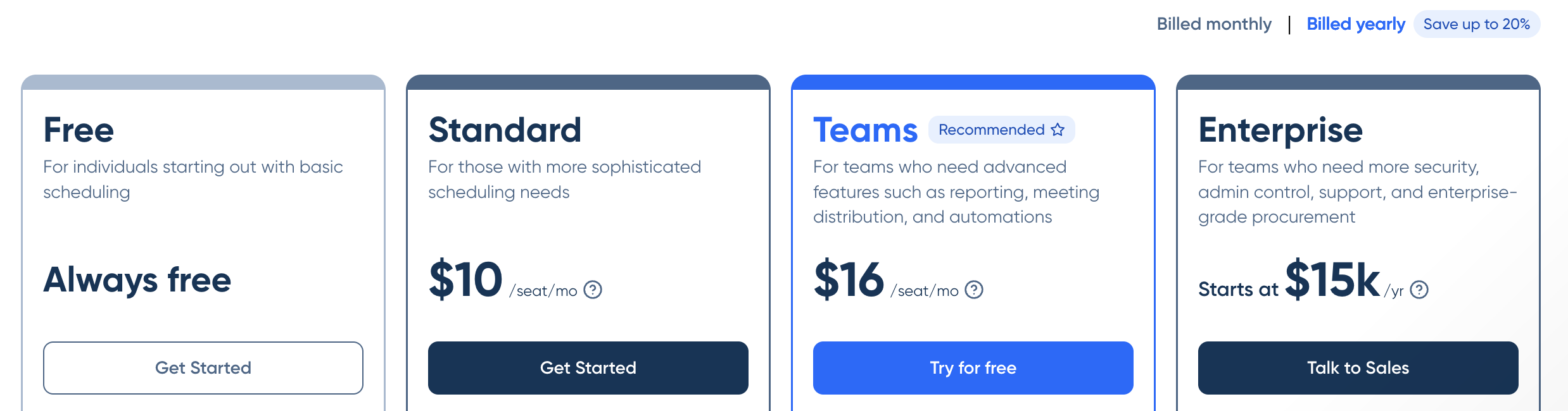 Calendly appointment scheduling pricing and plans