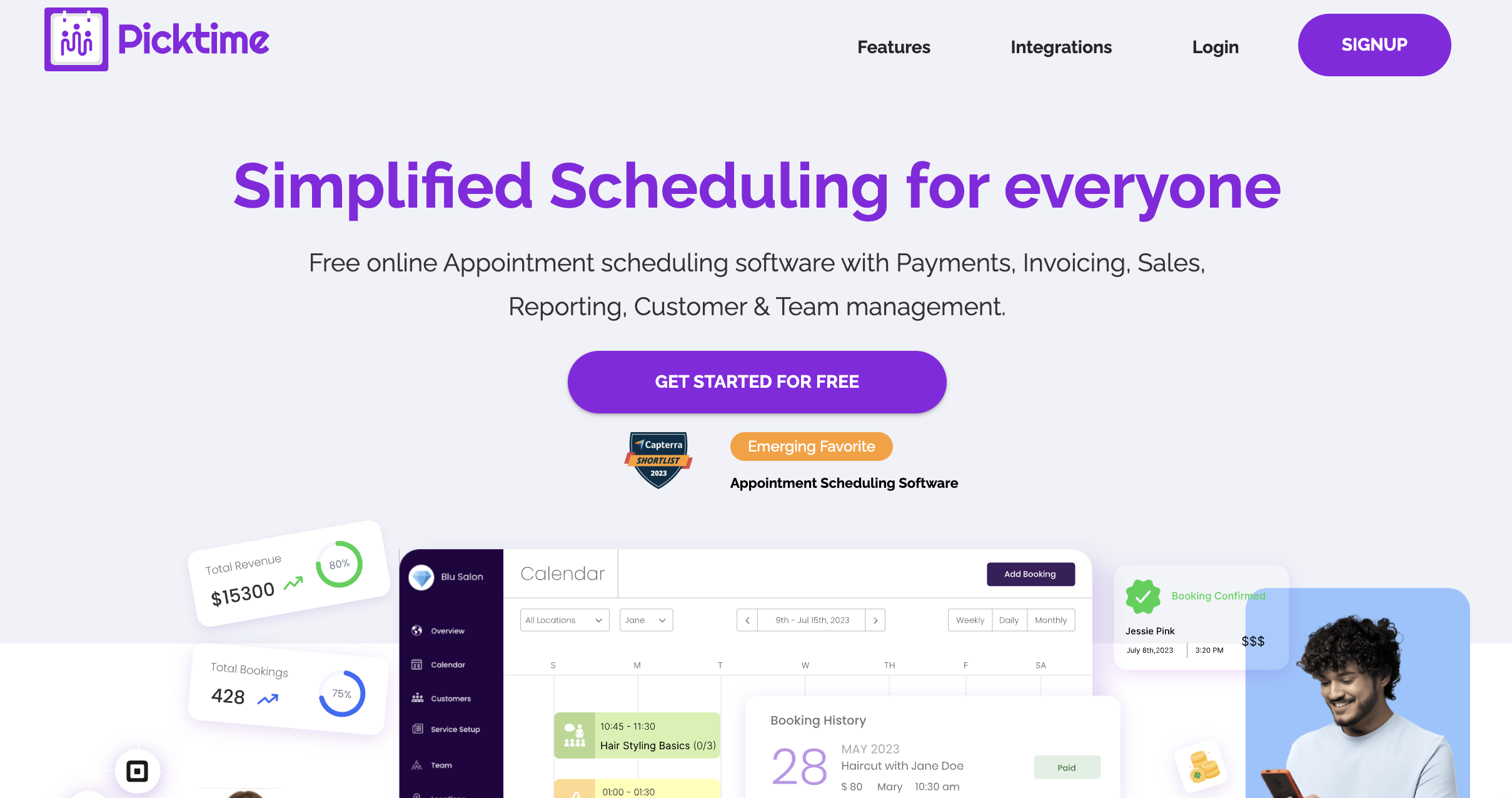 Picktime appointment scheduling app