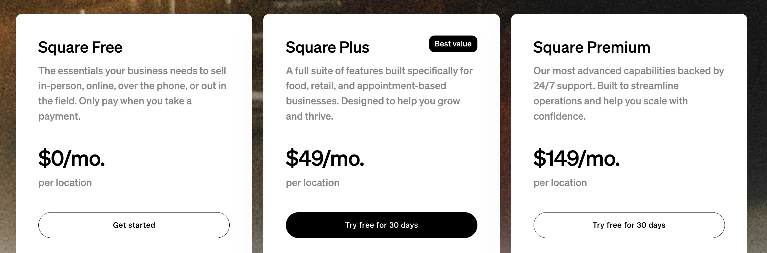 Square appointments scheduling app pricing and plans 2025