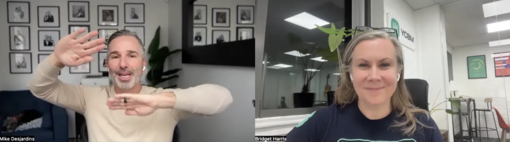 Bridget Harris chats with Mike Desjardins