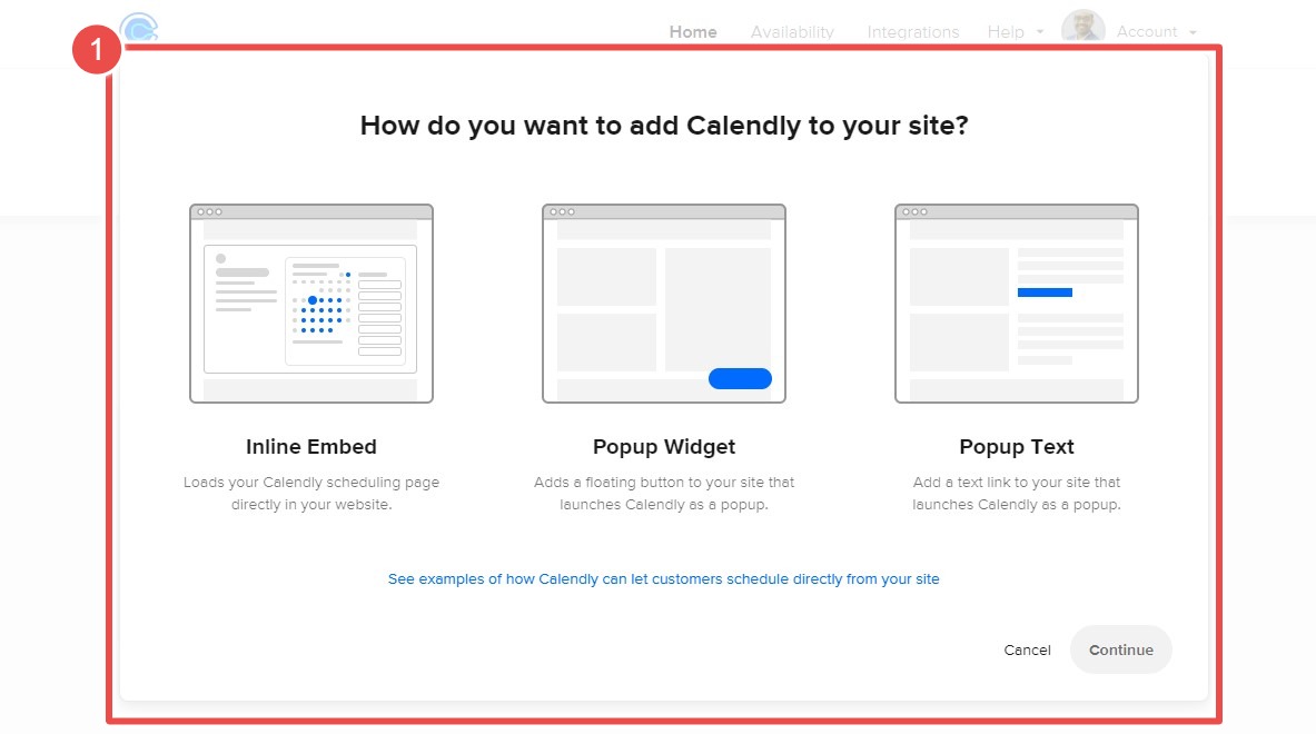 Calendly Embed Options