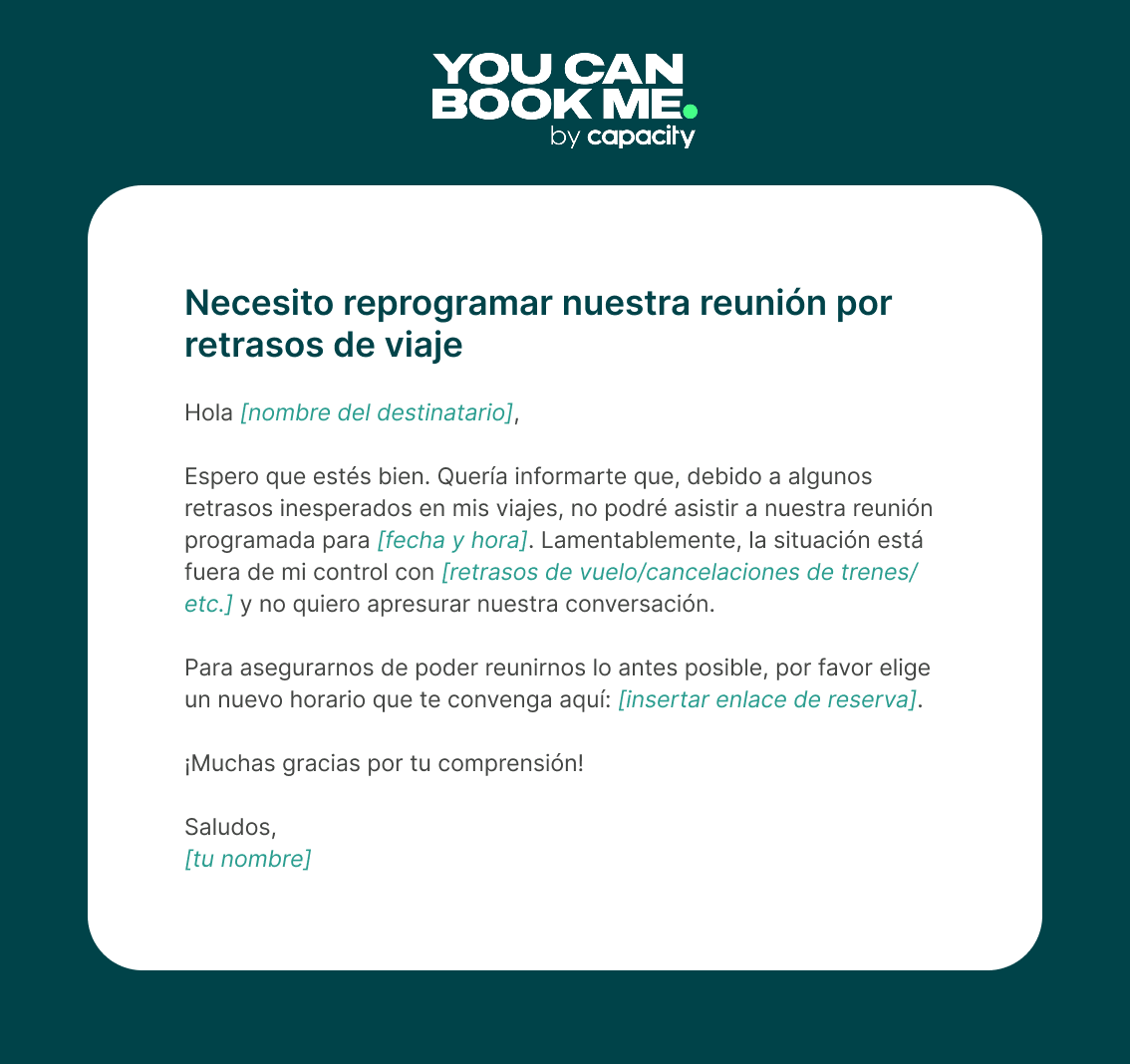 Correo de cancelaciขn por retrasos en los viajes - Template 5